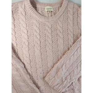 52seven Women's Solid Cable Knit Sweater XL